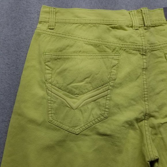 Royal Blue Shorts Mens 42‎ Neon Yellow Chino Pockets Casual Cotton Outdoor - Picture 9 of 12
